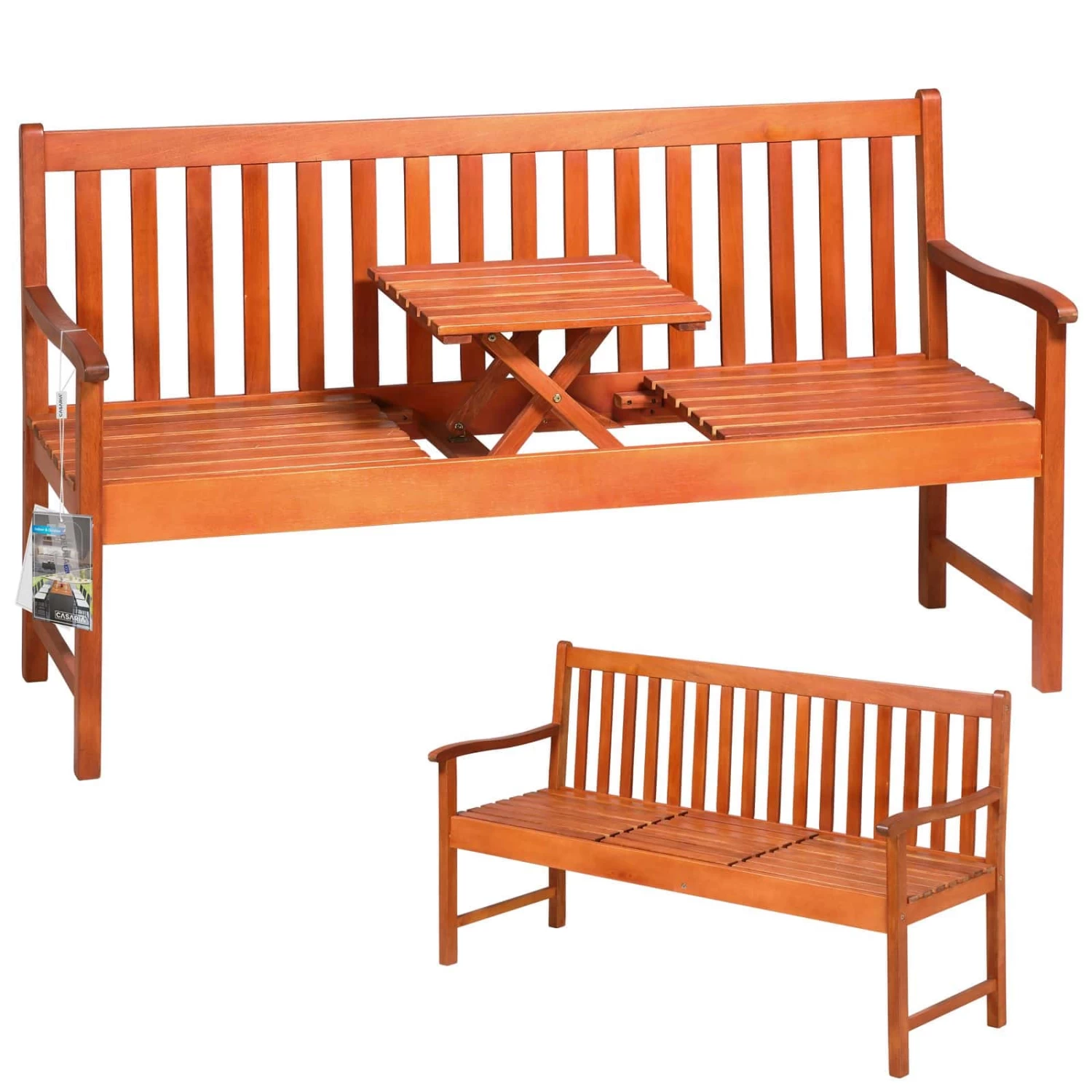 Gartenbank Picknick Mit Tisch Eukalyptus FSC®-zertifiziert 4 Gartenbank Picknick Mit Tisch Eukalyptus FSC®-zertifiziert – Bild 4