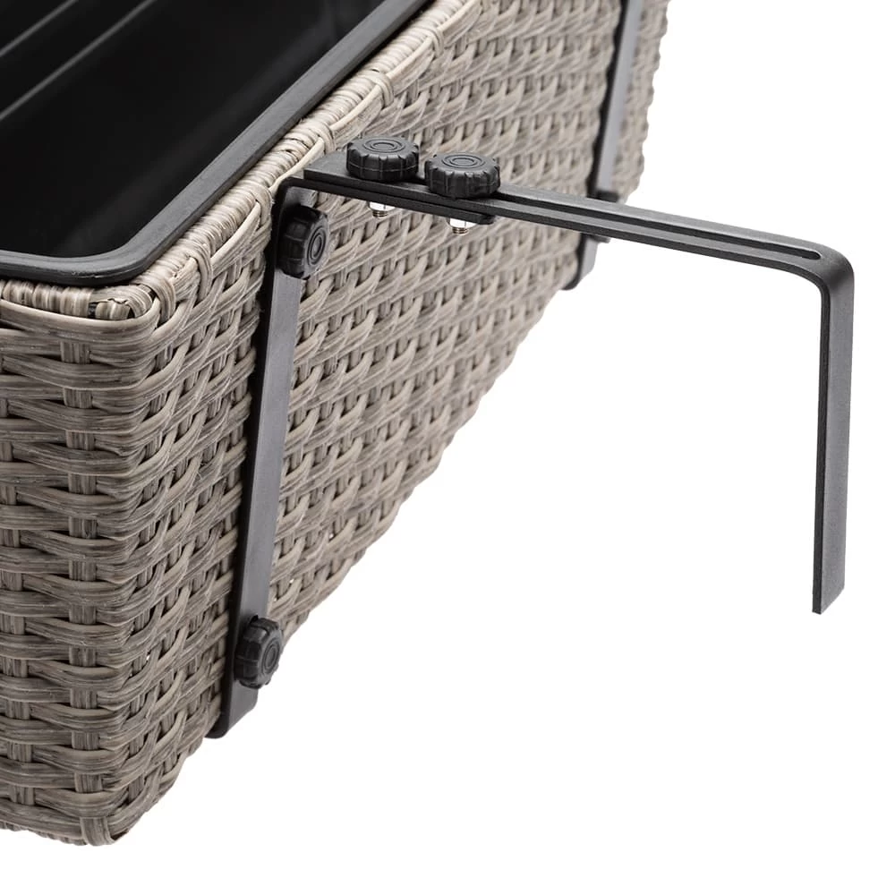 Polyrattan Blumenkasten 4er-Set Creme 2 Polyrattan Blumenkasten 4er-Set Creme – Bild 2