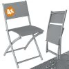Gartenstuhl 4er-Set Grau