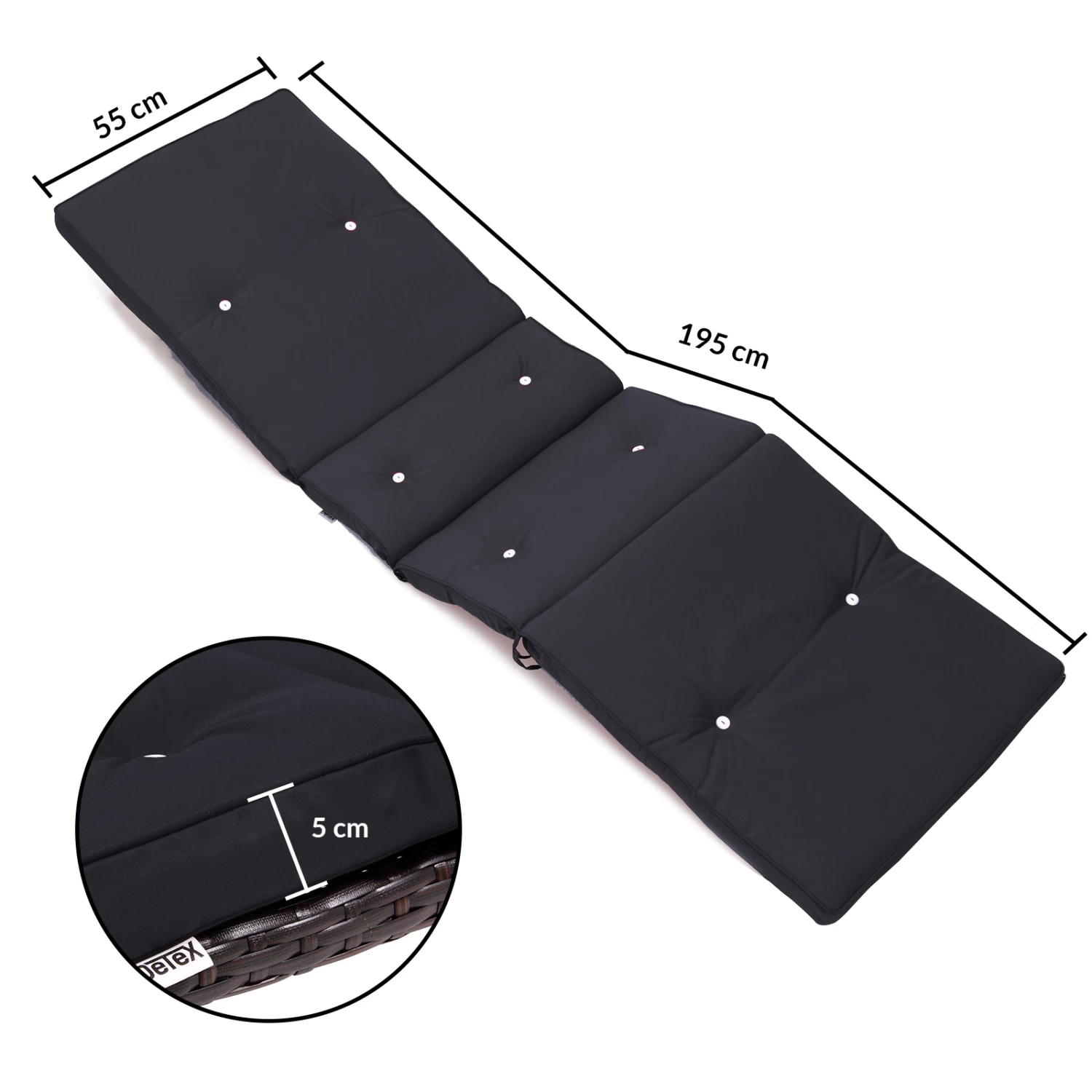 Sonnenliege Tami Sun Inkl. Auflage Anthrazit 10 Sonnenliege Tami Sun Inkl. Auflage Anthrazit – Bild 10