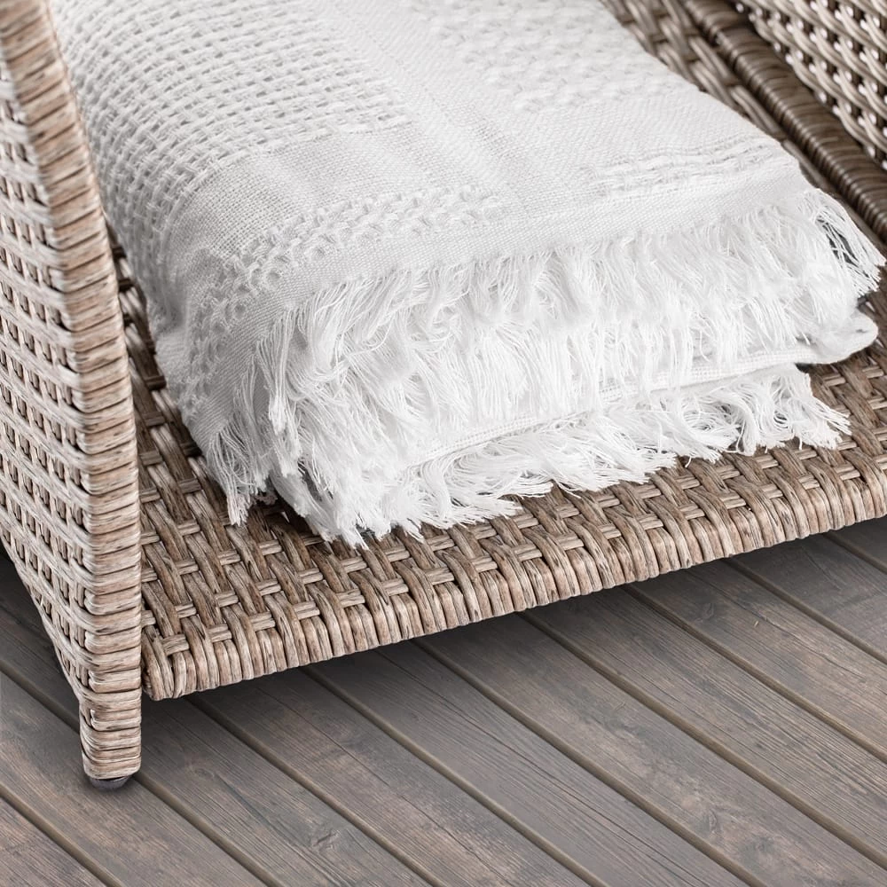 Polyrattan Beistelltisch Vedis Creme 45x45x40cm 9 Polyrattan Beistelltisch Vedis Creme 45x45x40cm – Bild 9