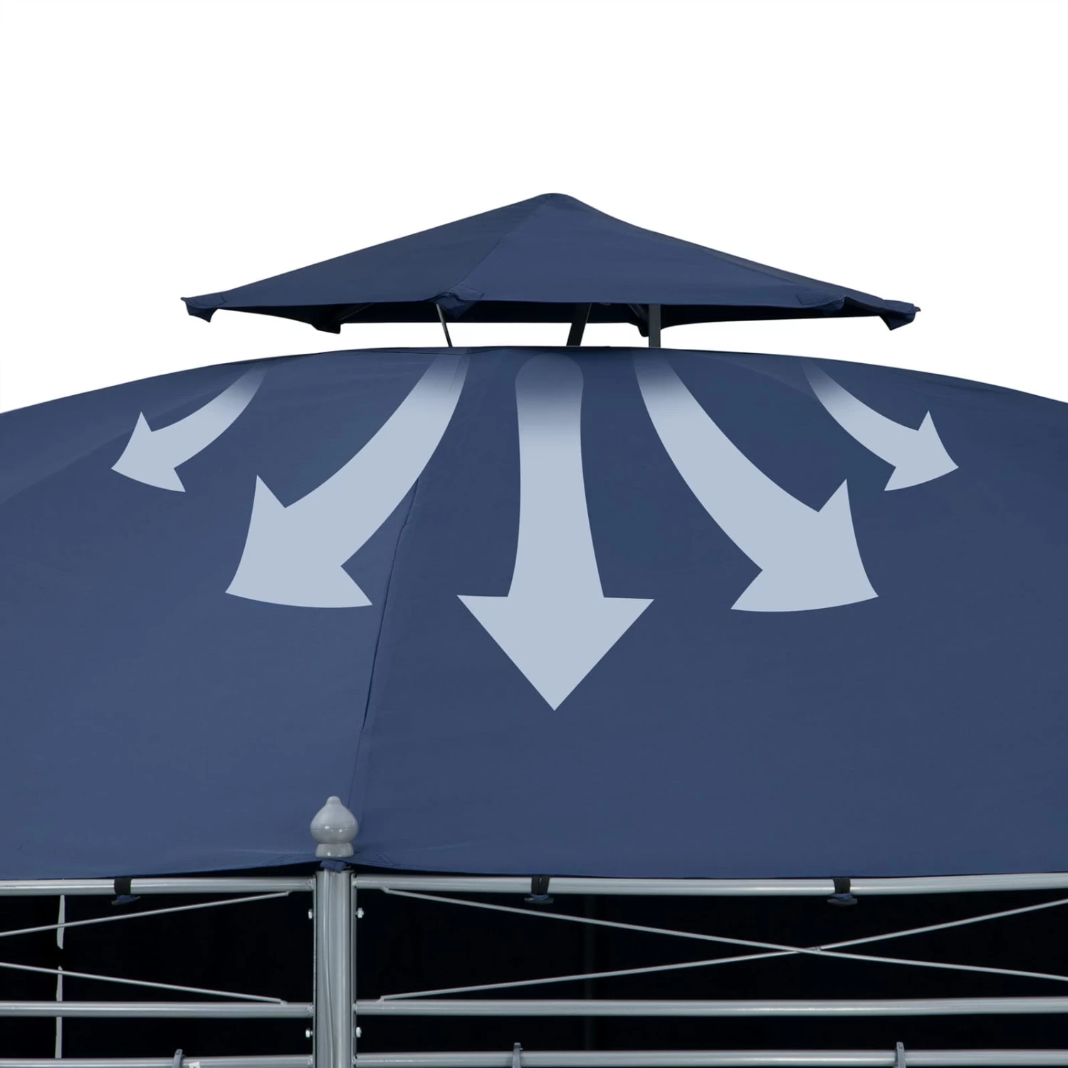 Pavillon Toscana Blau Ø3,5m UV-Schutz 50+ 3 Pavillon Toscana Blau Ø3,5m UV-Schutz 50+ – Bild 3