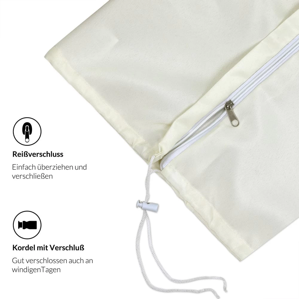 Abdeckung Ampelschirm Sonnenschirm Beige 3,5m 3 Abdeckung Ampelschirm Sonnenschirm Beige 3,5m – Bild 3