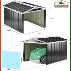 Mähroboter Garage Anthrazit Metall 86x100x63cm -Garten & Außenbereich c36f4a618e88f5ffa1d47688a431cc11 de 109174d 11 1 1