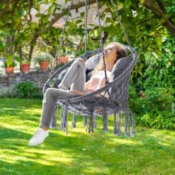 Hängesessel Anthrazit 80x60x140cm -Garten & Außenbereich c4dd96f54cc8f548f58890d716c4d047 de 109255d 18 1 1