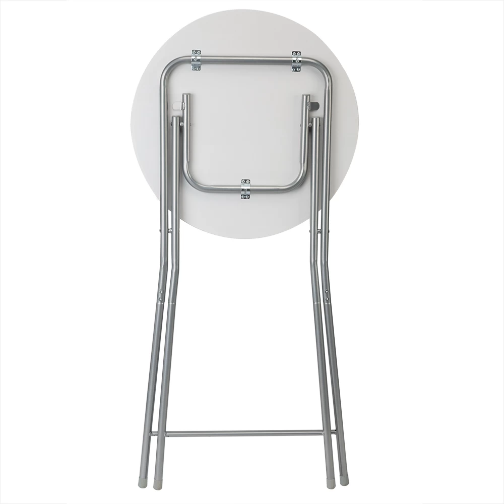 Stehtisch Weiß Holzdekor Ø60cm Klappbar 13 Stehtisch Weiß Holzdekor Ø60cm Klappbar – Bild 13