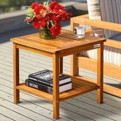 Beistelltisch Washington Akazienholz 45x45x45cm -Garten & Außenbereich c9a6fc77104b74d7a85611fea5444a5d de 101732d 9
