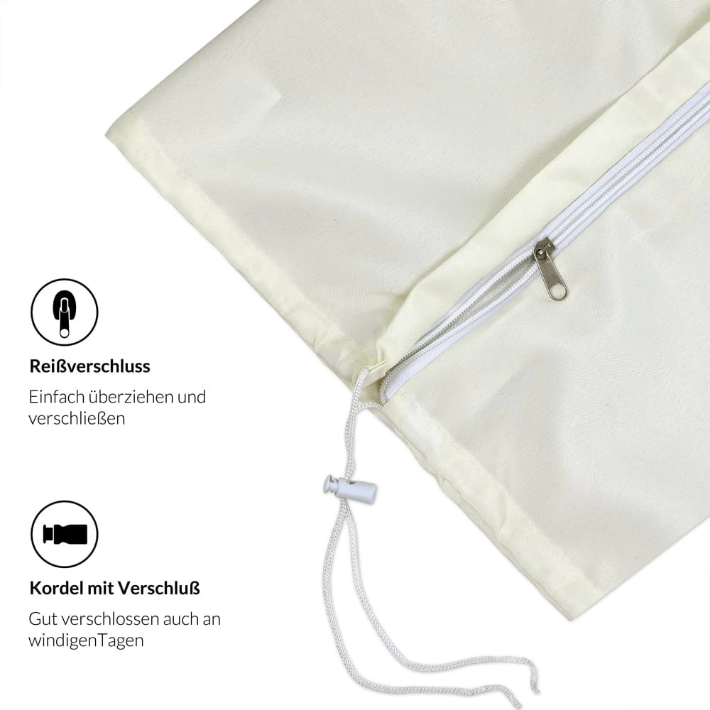 Abdeckung Ampelschirm Beige 3m Reißverschluss 4 Abdeckung Ampelschirm Beige 3m Reißverschluss – Bild 4