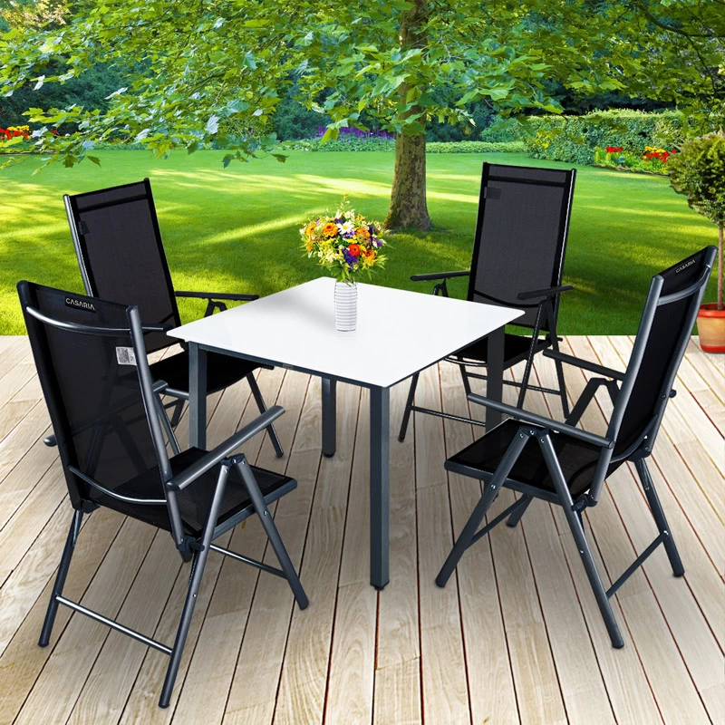 Garten-Sitzgruppe Bern 5-tlg. Anthrazit Alu Milchglas 3 Garten-Sitzgruppe Bern 5-tlg. Anthrazit Alu Milchglas – Bild 3