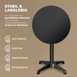 Stehtisch Schwarz Alu Ø60cm Klappbar, Höhenverstellbar -Garten & Außenbereich d2ae62c5de7476f0ee35bf17a95397a6 06 109703 on dts amz high de 1 1