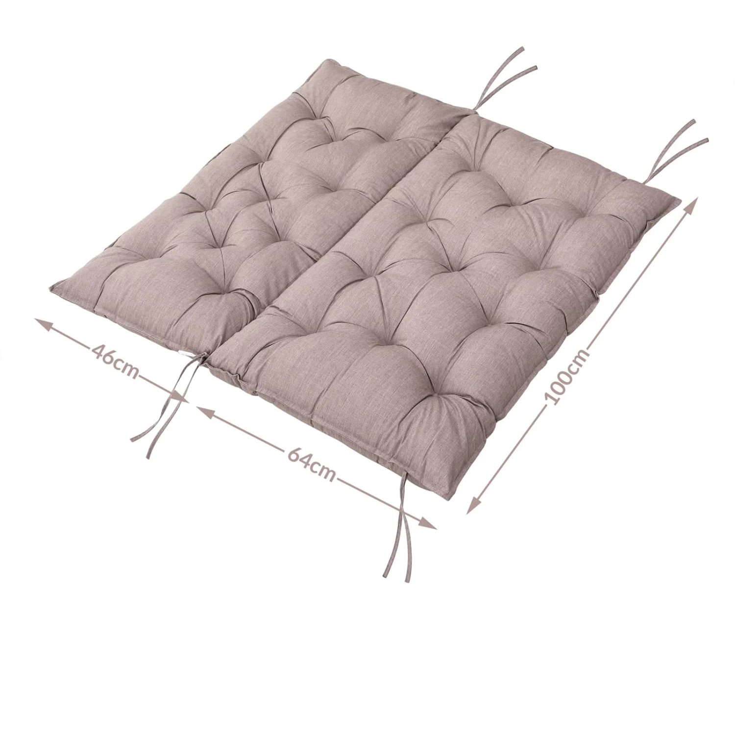 Bankauflage Mit Rückenlehne Creme Meliert 100x110x8cm 7 Bankauflage Mit Rückenlehne Creme Meliert 100x110x8cm – Bild 7