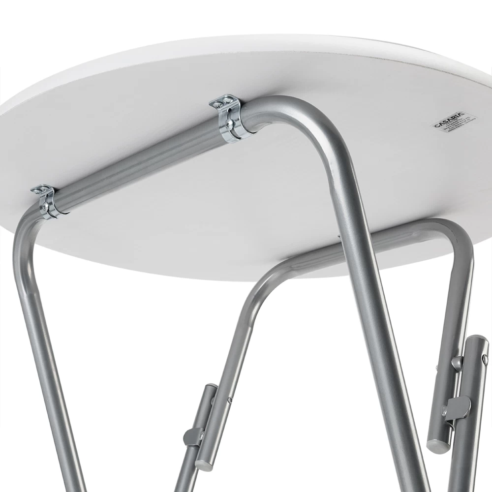 Stehtisch 2er-Set Weiß Marmoroptik Ø60cm Klappbar 7 Stehtisch 2er-Set Weiß Marmoroptik Ø60cm Klappbar – Bild 7