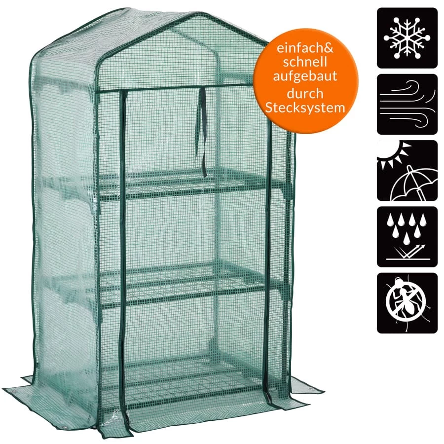 Gardebruk Foliengewächshaus 126x49x69cm 5 Gardebruk Foliengewächshaus 126x49x69cm – Bild 5