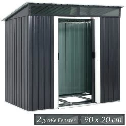 Geräteschuppen Anthrazit Metall 196x122x180cm