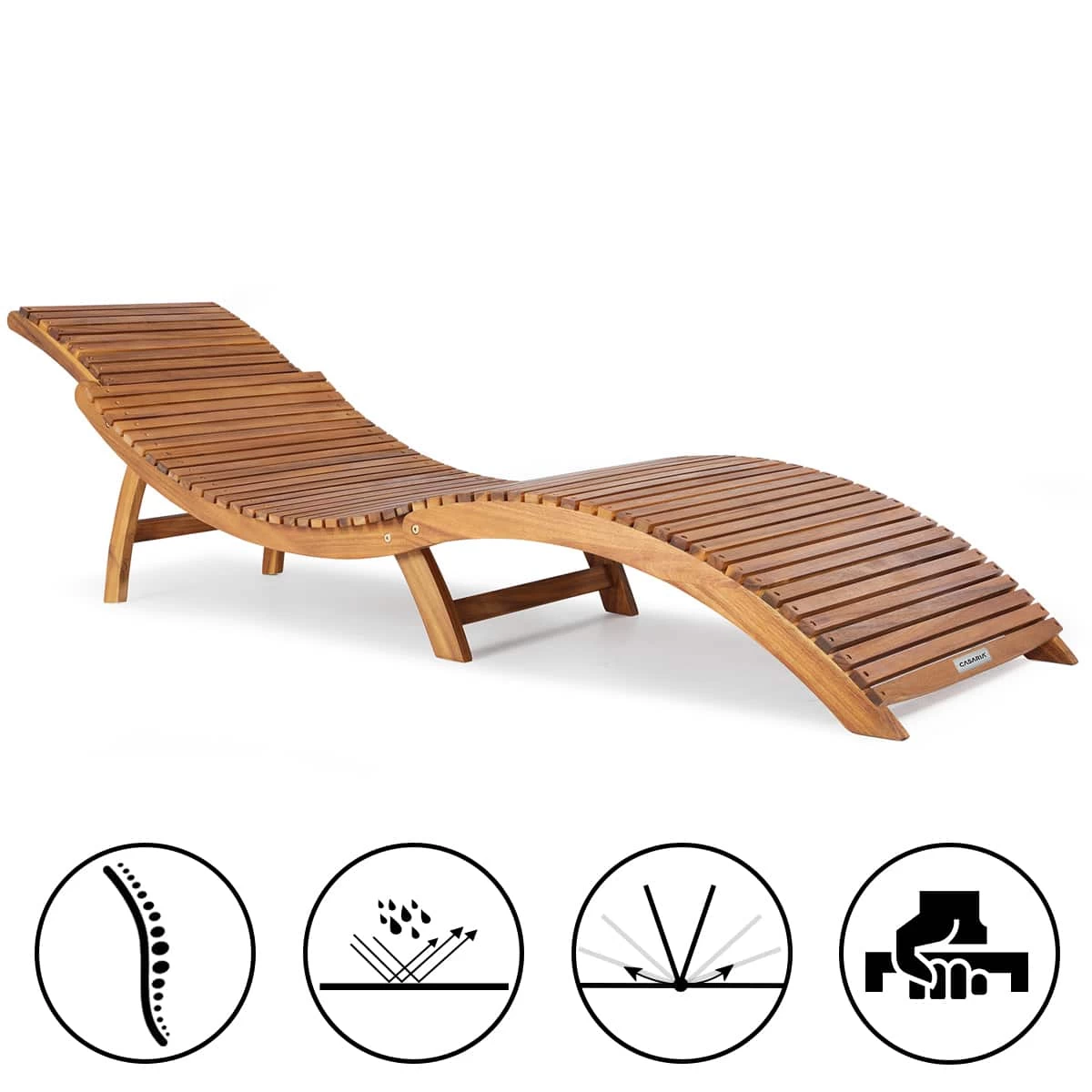 Faltbare Sonnenliege Akazienholz FSC®-zertifiziert 5 Faltbare Sonnenliege Akazienholz FSC®-zertifiziert – Bild 5