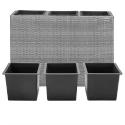 Polyrattan Blumentopf Grau 83x30,5x60cm -Garten & Außenbereich dc803ad3703c30ce72bbf03ab63927bc de 108642d 1