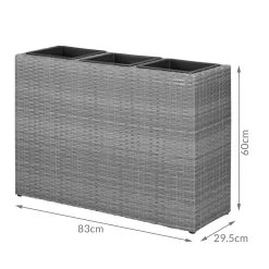 Polyrattan Blumentopf Grau 83x30,5x60cm -Garten & Außenbereich dcca82d4047d86d9426659b8c23b6143 de 108642d 5