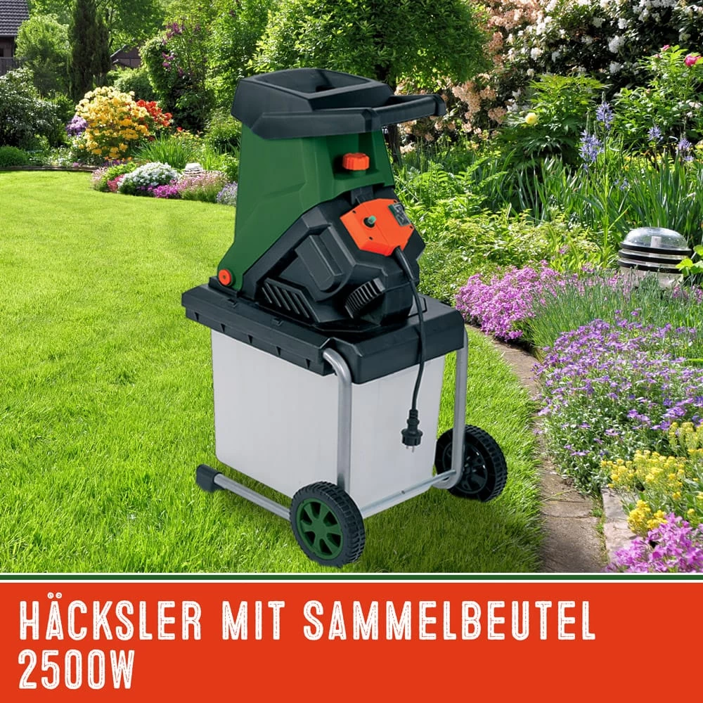 Häcksler 2500W Mit Sammelbeutel 50L 5 Häcksler 2500W Mit Sammelbeutel 50L – Bild 5