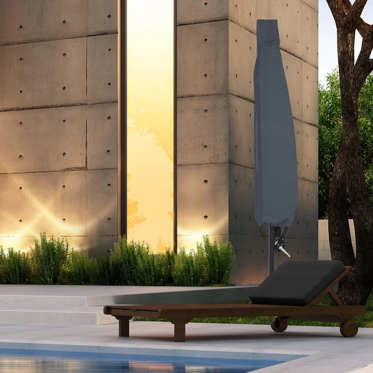 Ampelschirm Anthrazit Alu Ø330cm Inkl. Sonnenschirmhülle 6 Ampelschirm Anthrazit Alu Ø330cm Inkl. Sonnenschirmhülle – Bild 6