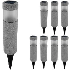 LED Solarlampe 8er-Set Steinoptik