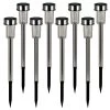 LED Solarleuchte 8er-Set Edelstahl 37cm