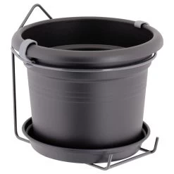 Elho Blumentopf Schwarz 20x18cm 2,5L Mit Halterung -Garten & Außenbereich e49779ab9e1835db8ebdf7c8ecadda1a a de 193661g20 1 1