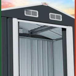 Geräteschuppen Anthrazit Metall 257x205x177,5cm -Garten & Außenbereich e81170a1097a155118ae300b338ea579 de 990743d 29 1