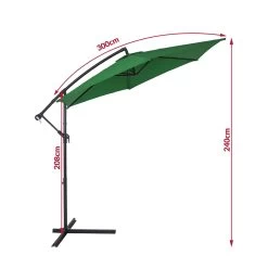 Ampelschirm Grün Alu Ø300cm UV-Schutz 50+ + Abdeckung -Garten & Außenbereich eacf57a291a3af543d7616160a74a9ea de 104080d 10 1