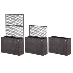 Polyrattan Blumenkasten Mit Rankgitter Braun 11 Polyrattan Blumenkasten Mit Rankgitter Braun -Garten & Außenbereich ecebaa17a4e6c9025292a25a99e2dc17 de 108066d 1