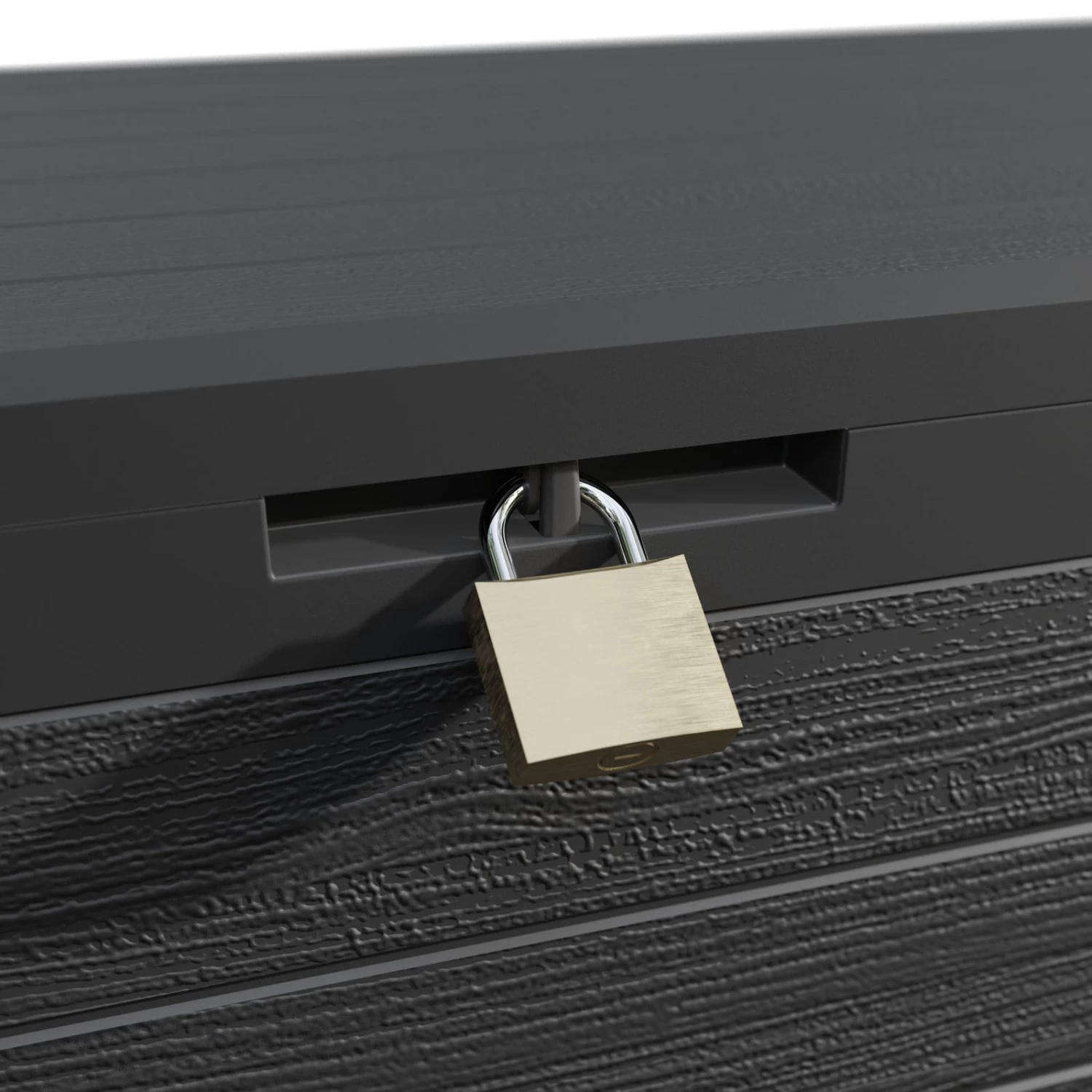 Auflagenbox Woody Anthrazit Holzoptik 280L 9 Auflagenbox Woody Anthrazit Holzoptik 280L – Bild 9