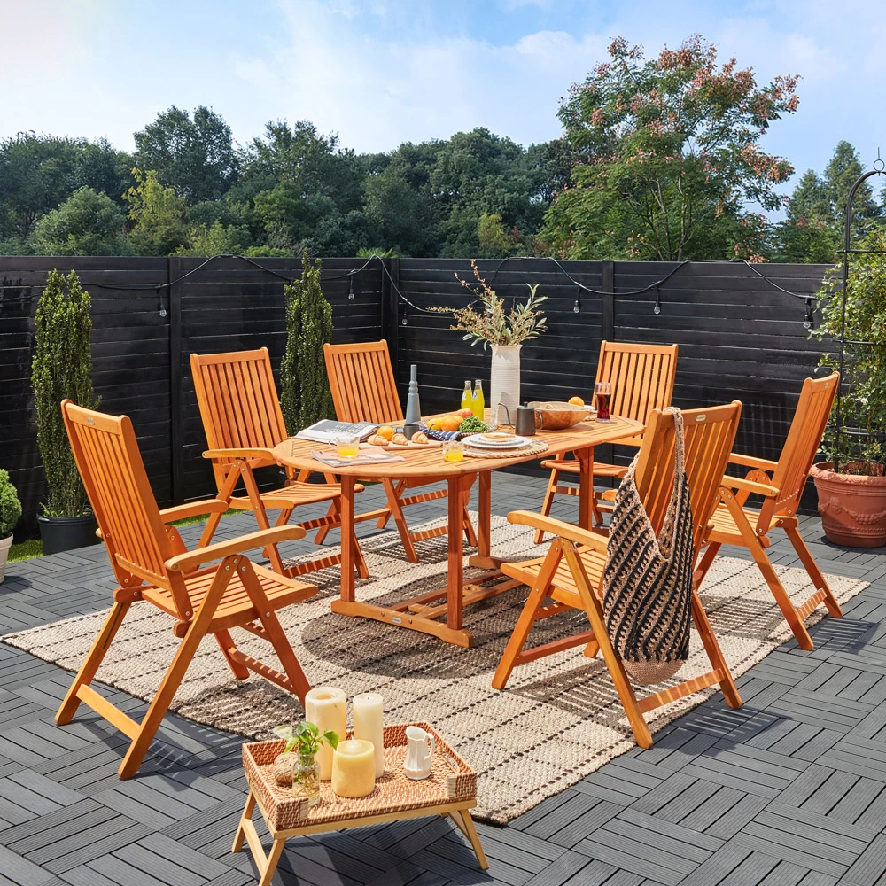 Garten-Sitzgruppe Vanamo 7-tlg. Eukalyptusholz FSC®-zertifiziert 6 Garten-Sitzgruppe Vanamo 7-tlg. Eukalyptusholz FSC®-zertifiziert – Bild 6