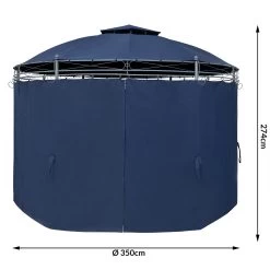 Pavillon Toscana Blau Ø3,5m UV-Schutz 50+ 15 Pavillon Toscana Blau Ø3,5m UV-Schutz 50+ -Garten & Außenbereich f184f8a477ae95a51c253a651f7dab12 de 994676d 2 3
