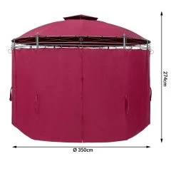 Pavillon Toscana Bordeauxviolett Ø3,5m UV-Schutz 50+ -Garten & Außenbereich f35e184c1c3d6a9b3cf85877209e7bfa de 994674d 2 1