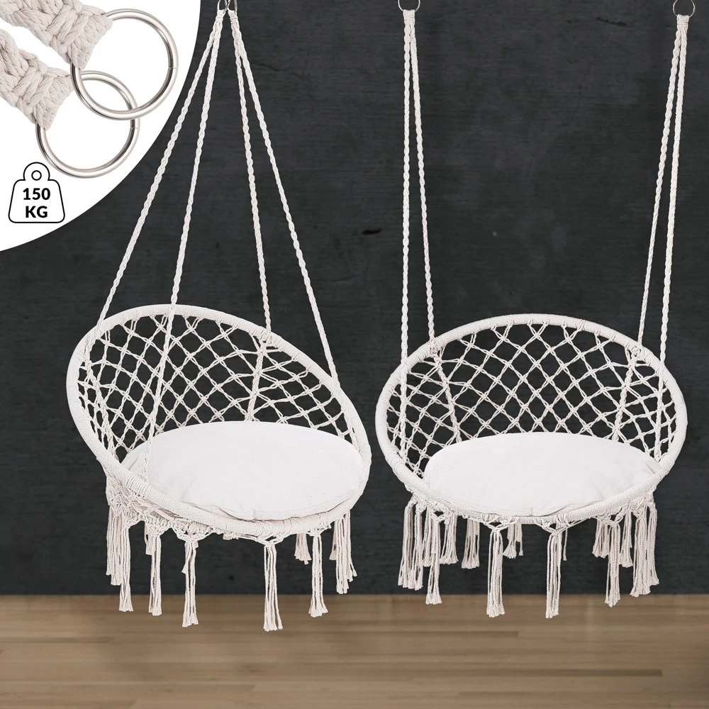 Hängesessel Creme 80x60x140cm 4 Hängesessel Creme 80x60x140cm – Bild 4