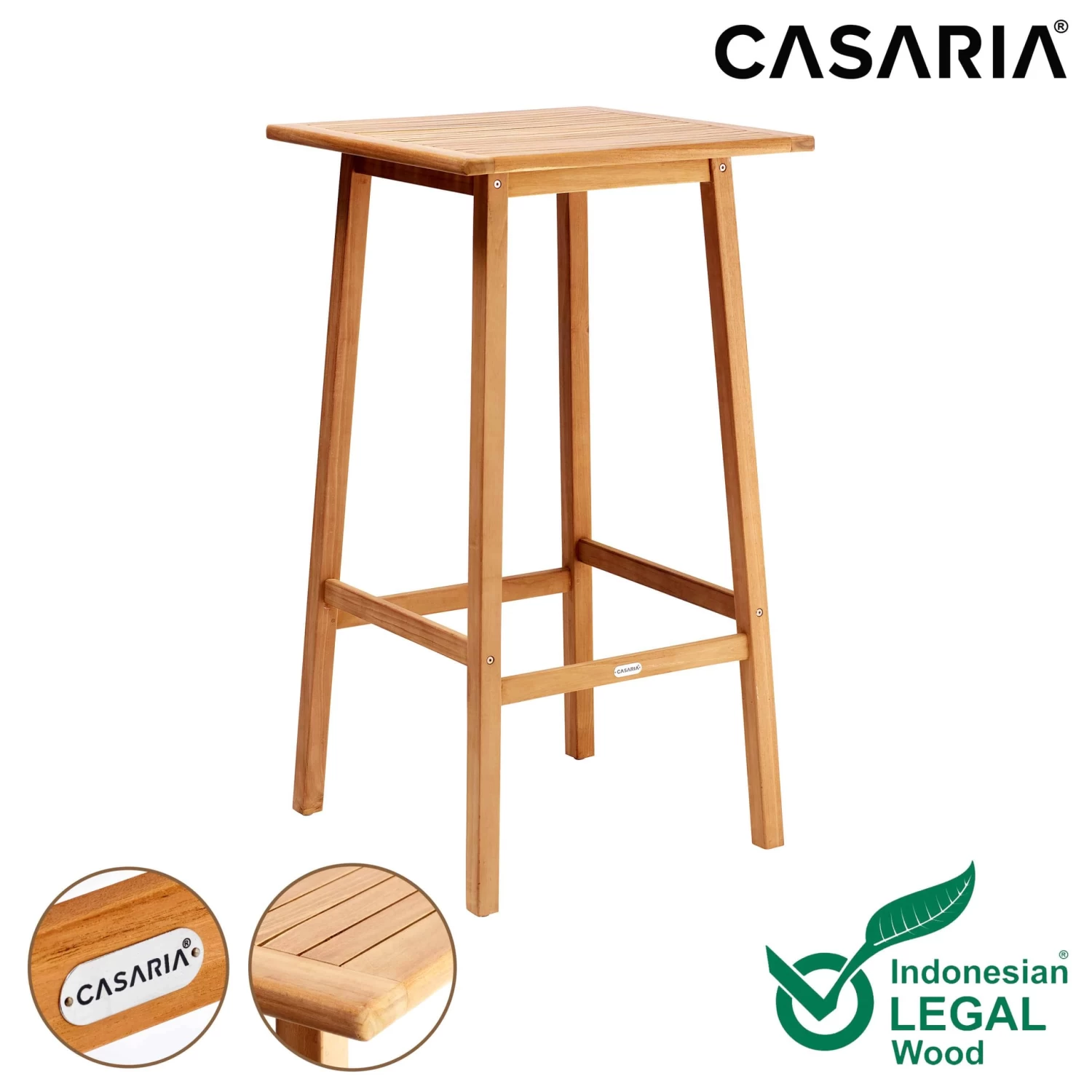 Stehtisch Granada Teakholz 110x58x58cm 1 Stehtisch Granada Teakholz 110x58x58cm