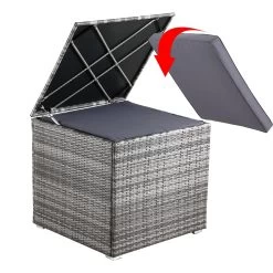 Polyrattan Auflagenbox Grau 75x75x70cm 12 Polyrattan Auflagenbox Grau 75x75x70cm -Garten & Außenbereich f5142138079a2d4afc01b85b27796d3e de 109153d 2 1