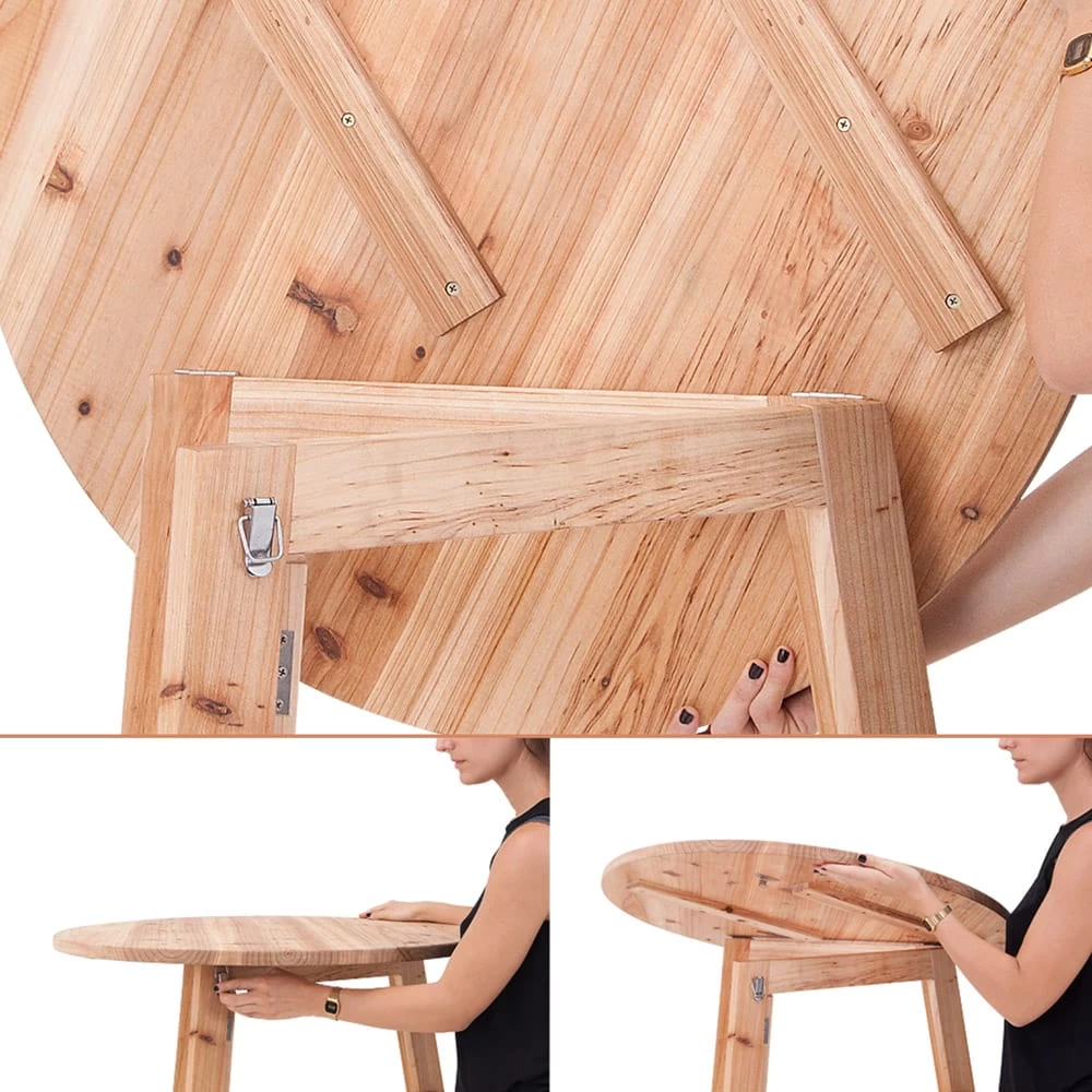 Stehtisch Massivholz Ø80cm Klappbar 9 Stehtisch Massivholz Ø80cm Klappbar – Bild 9