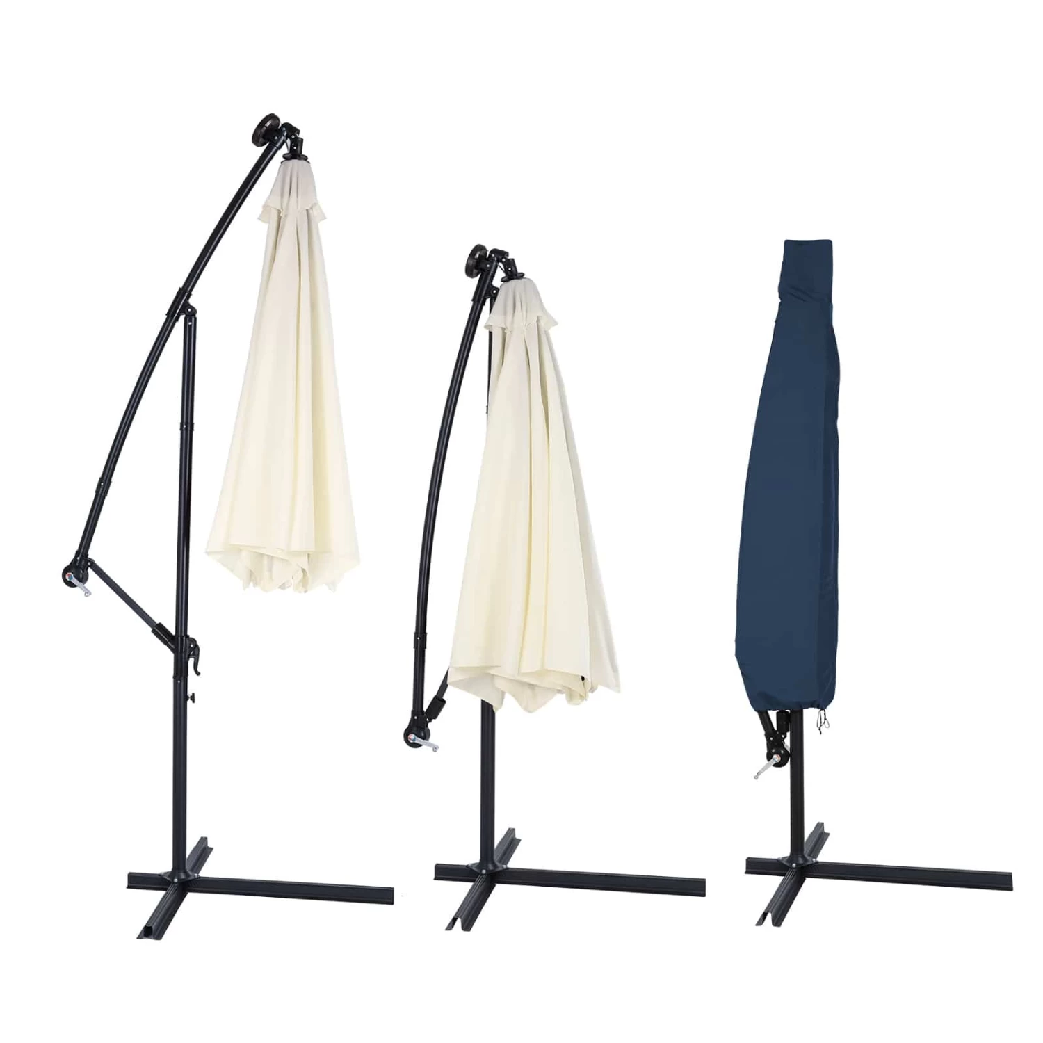 Abdeckung Ampelschirm Sonnenschirm Blau 3,5m 8 Abdeckung Ampelschirm Sonnenschirm Blau 3,5m – Bild 8