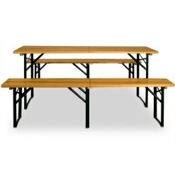 Bierzeltgarnitur 3-tlg. 220cm Klappbar -Garten & Außenbereich f8a8a2579a7d7d24e3ebd8352170ab3c de 100365d 1 1