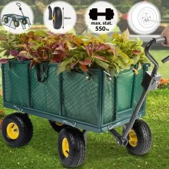 Transportwagen Grün 114x52x64cm 550kg 20 Transportwagen Grün 114x52x64cm 550kg -Garten & Außenbereich fc0b24ed7f6d779ebcbbee91968fd95f de 101631d 13