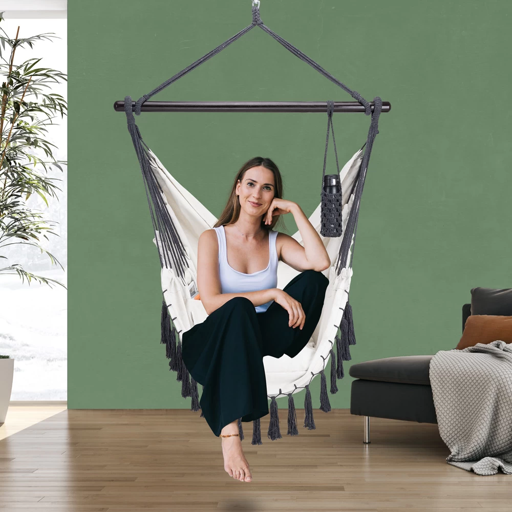 Hängesessel Creme 170x100x150cm 2 Hängesessel Creme 170x100x150cm – Bild 2