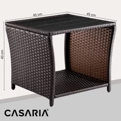 Polyrattan Beistelltisch Vedis Braun 45x45x40cm -Garten & Außenbereich fe989880b581a3a592cccb20c78b87f4 de 109509d 01 1