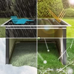 Mähroboter Garage Anthrazit Metall 89x90x54cm -Garten & Außenbereich fef73b45a66d65e5bf79bd8a71473f5d de 109176d 6 1 1