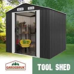 Geräteschuppen Anthrazit Metall 257x205x177,5cm -Garten & Außenbereich ff07d0033226ee98cad23f4bd5c6b366 a de 990743g4 1 en